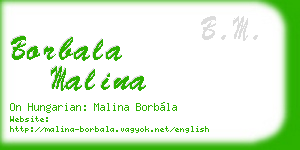 borbala malina business card